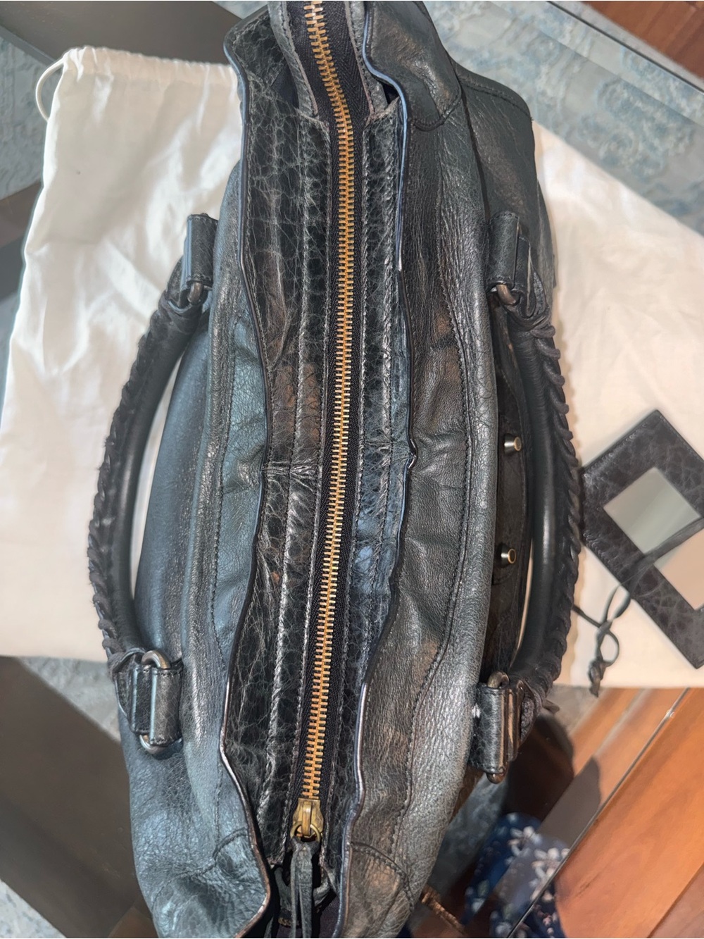 Balenciaga Classic City Medium Dark Green Leather Bag + Mirror & Dust Bag - Picture 7 of 14